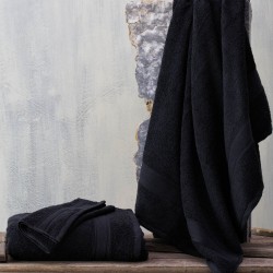 Πετσέτα Μπάνιου Bath Illusion Black Cotton Rythmos (100x150) 1Τεμ Πετσέτα Μπάνιου Bath Illusion Black Cotton Rythmos (100x150) 1Τεμ