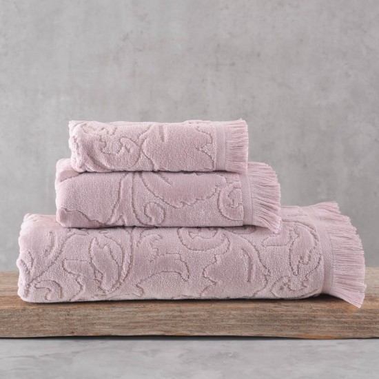 Πετσέτα Σώματος Bath Towel Sienna Pudra Jacquard Cotton Rythmos (70x140) 1Τεμ
