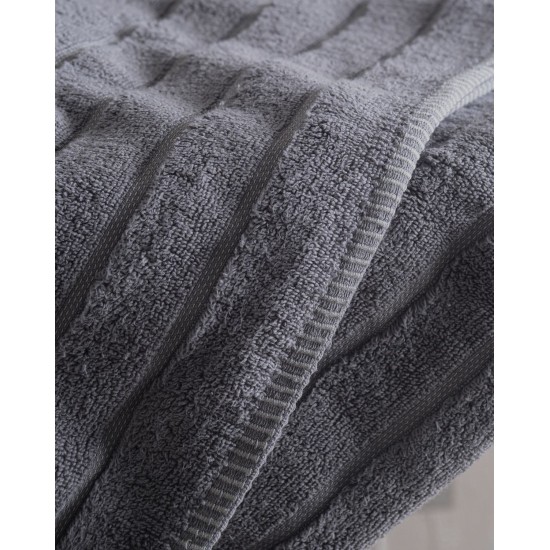 Πετσέτες Σετ Bath Pyramid Charcoal (Σε Κουτί) Cotton Rythmos 3Τεμ