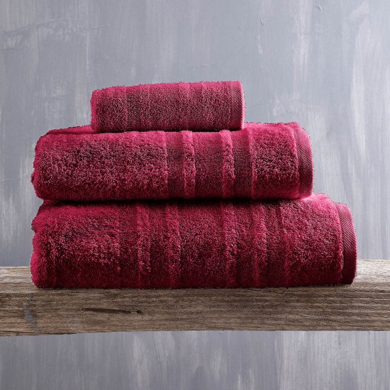 Πετσέτα Σώματος Bath Laura Bordeaux Cotton Rythmos (70x140) 1Τεμ