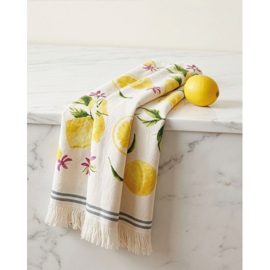 Πετσέτες Κουζίνας Σετ Lemons Cotton Rythmos (40x60) 5Τεμ