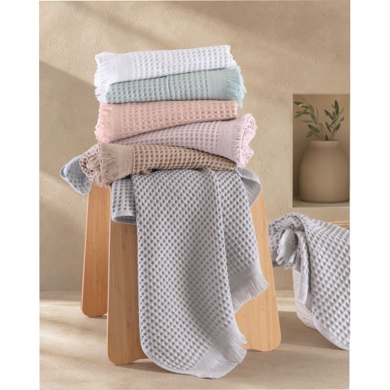 Πετσέτες Σετ Bath Coralie Salmon Cotton Rythmos 2Τεμ