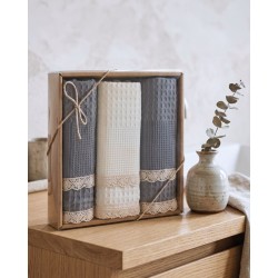 Πετσέτες Κουζίνας Σετ Pike Blue-Shelf Cotton Rythmos (40x60) 3Τεμ Πετσέτες Κουζίνας Σετ Pike Blue-Shelf Cotton Rythmos (40x60) 3Τεμ