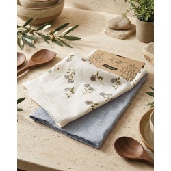 Πετσέτες Κουζίνας Σετ Romantic Blue Cotton Rythmos (40x60) 2Τεμ Πετσέτες Κουζίνας Σετ Romantic Blue Cotton Rythmos (40x60) 2Τεμ