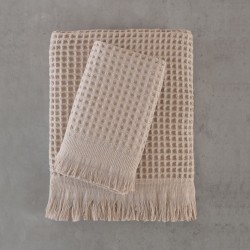 Πετσέτες Σετ Bath Coralie Beige-Brown Cotton Rythmos 2Τεμ