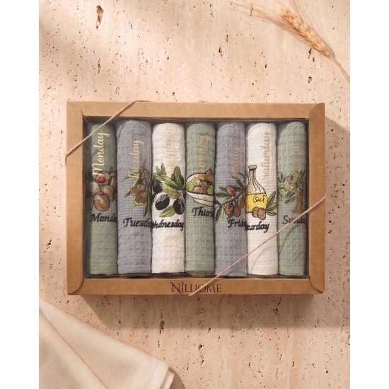 Πετσέτες Κουζίνας Σετ Everday Olives Rythmos (40x60) 3Τεμ