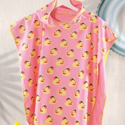 Poncho Παιδικό Θαλάσσης Beach Towels Duck Aqua Micro Rythmos (60x60) 1Τεμ