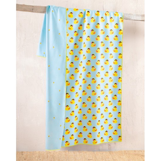 Πετσέτα Θαλάσσης Παιδική Beach Towels Duck Aqua Micro Rythmos (90x160) 1Τεμ