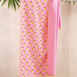 Πετσέτα Θαλάσσης Παιδική Beach Towels Duck Pink Micro Rythmos (90x160) 1Τεμ