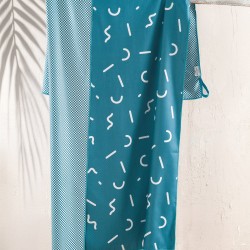 Πετσέτα Θαλάσσης Beach Towels Diffuse Petrol Micro Rythmos (90x160) 1Τεμ