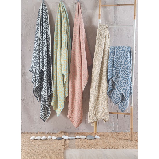 Πετσέτα Παρεό Beach Towels Azzuro Veraman Cotton Rythmos (100x200) 1Τεμ