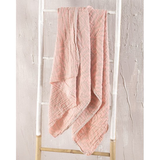 Πετσέτα Παρεό Beach Towels Azzuro Salmon Cotton Rythmos (100x200) 1Τεμ