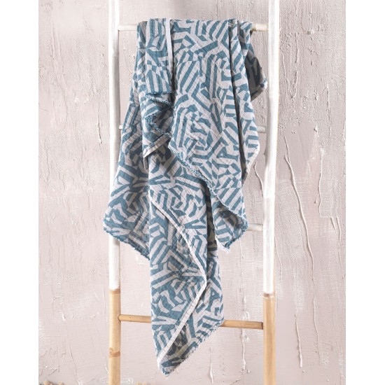 Πετσέτα Παρεό Beach Towels Azzuro Blue Cotton Rythmos (100x200) 1Τεμ