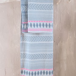 Πετσέτα Παρεό Beach Towels Tilda Blue-Fuchsia Cotton Rythmos (100x200) 1Τεμ