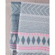 Πετσέτα Παρεό Beach Towels Tilda Blue-Fuchsia Cotton Rythmos (100x200) 1Τεμ