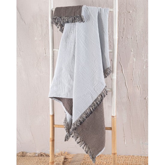 Πετσέτα Παρεό Beach Towels Damasco Grey Rythmos (100x170) 1Τεμ