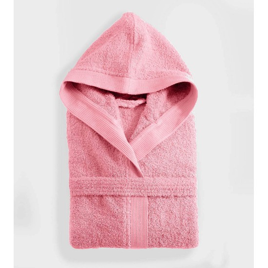 Μπουρνούζι Mε Κουκούλα Bath Amadeus Pink Cotton Rythmos 1Τεμ