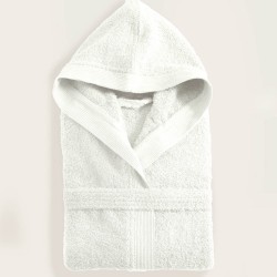 Μπουρνούζι Mε Κουκούλα Bath Amadeus White Cotton Rythmos 1Τεμ