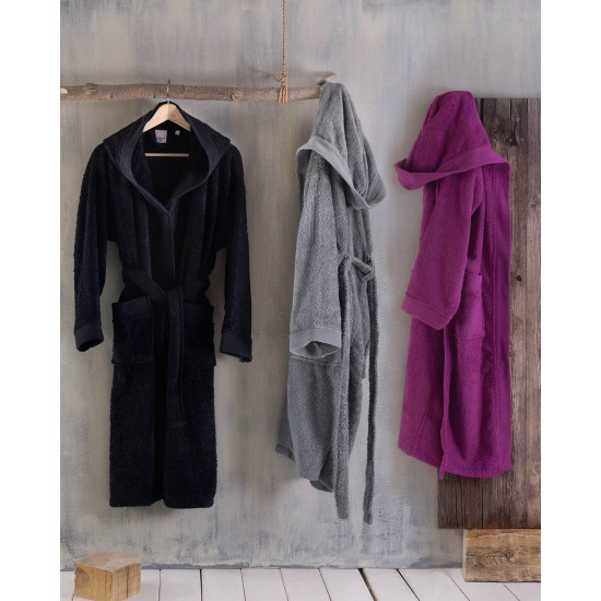 Μπουρνούζι Mε Κουκούλα Bath Amadeus Grey Cotton Rythmos 1Τεμ