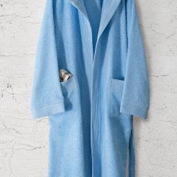 Μπουρνούζι Mε Κουκούλα Bath Amadeus Light Blue Cotton Rythmos 1Τεμ