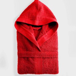 Μπουρνούζι Mε Κουκούλα Bath Amadeus Red Cotton Rythmos 1Τεμ