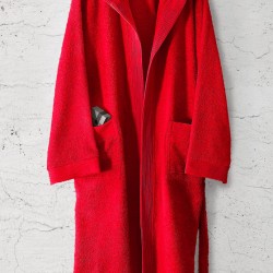 Μπουρνούζι Mε Κουκούλα Bath Amadeus Red Cotton Rythmos 1Τεμ