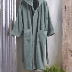 Μπουρνούζι Mε Κουκούλα Bath Amadeus Γκριζοπράσινο Cotton Rythmos 1Τεμ Μπουρνούζι Mε Κουκούλα Bath Amadeus Γκριζοπράσινο Cotton Rythmos 1Τεμ