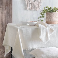Τραπεζομάντηλο Dining Merit Off White Cotton Rythmos (170x320) 1Τεμ