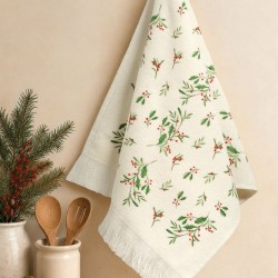 Ποτηρόπανο Christmas Evergreen Cotton Rythmos (40x60) 1Τεμ