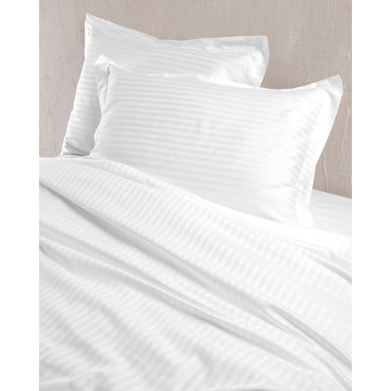 Σεντόνι Υπέρδιπλο Satin Stripes White 240TC CVC Rythmos (240x280) 1Τεμ