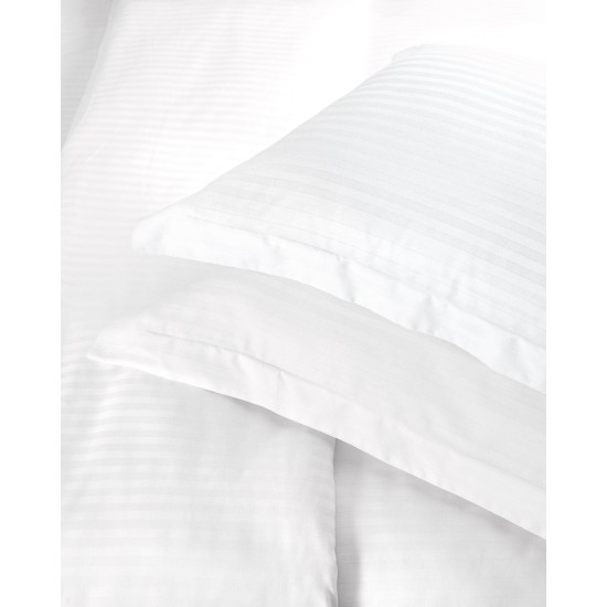 Σεντόνι Υπέρδιπλο Satin Stripes White 240TC CVC Rythmos (240x280) 1Τεμ