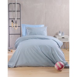 Σεντόνια Μονά Σετ Diva Polene Blue Polycotton Rythmos (160x260) 3Τεμ