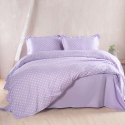 Πάπλωμα Υπέρδιπλο Σετ Coquette Lilac 200TC Satin Cotton Rythmos (220x240) 3Τεμ