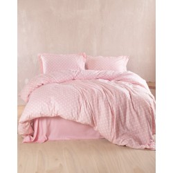 Παπλωματοθήκη Υπέρδιπλη Σετ Coquette Pink 200TC Satin Cotton Rythmos (230x250) 3Τεμ