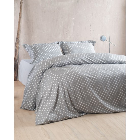 Πάπλωμα Υπέρδιπλο Σετ Coquette Grey 200TC Satin Cotton Rythmos (220x240) 3Τεμ