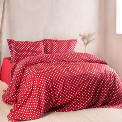 Πάπλωμα Υπέρδιπλο Σετ Coquette Red 200TC Satin Cotton Rythmos (220x240) 3Τεμ