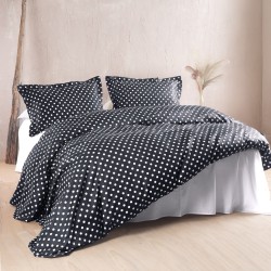 Πάπλωμα Υπέρδιπλο Σετ Coquette Black 200TC Satin Cotton Rythmos (220x240) 3Τεμ