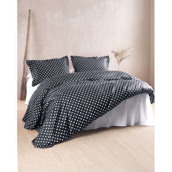Πάπλωμα Υπέρδιπλο Σετ Coquette Black 200TC Satin Cotton Rythmos (220x240) 3Τεμ