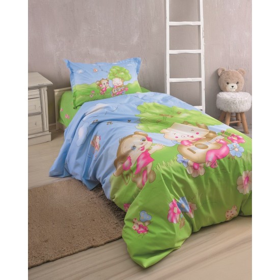 Κουβερλί Παιδικό Μονό Σετ Kids Chicaboo Satin Cotton Rythmos (160x240) 2Τεμ