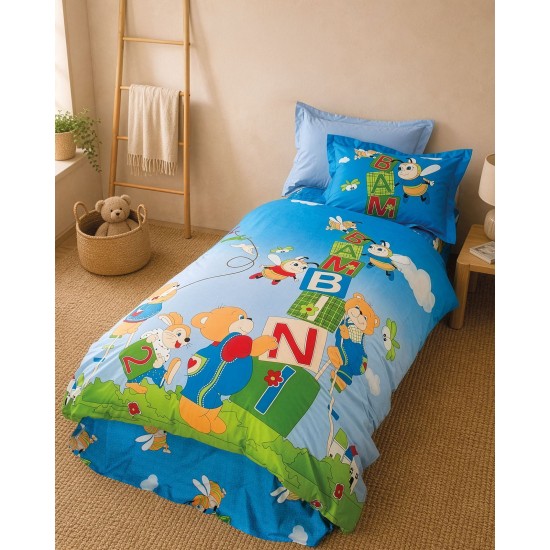 Πάπλωμα Παιδικό Μονό Σετ Kids Bambini Satin Cotton Rythmos (160x240) 2Τεμ
