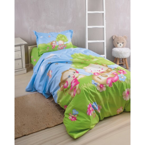 Σεντόνια Μονά Σετ Chicaboo Satin Cotton 250TC Rythmos (160x260) 3Τεμ
