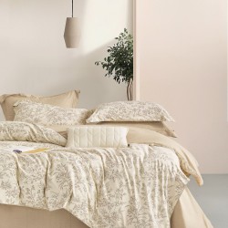 Πάπλωμα Υπέρδιπλο Σετ Status Leonti 230TC Satin Cotton Rythmos (235x250) 3Τεμ