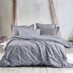 Σεντόνια Υπέρδιπλα Σετ Symbol Lovetta Grey Cotton Rythmos (165x205+30 ) Με Λάστιχο 4Τεμ
