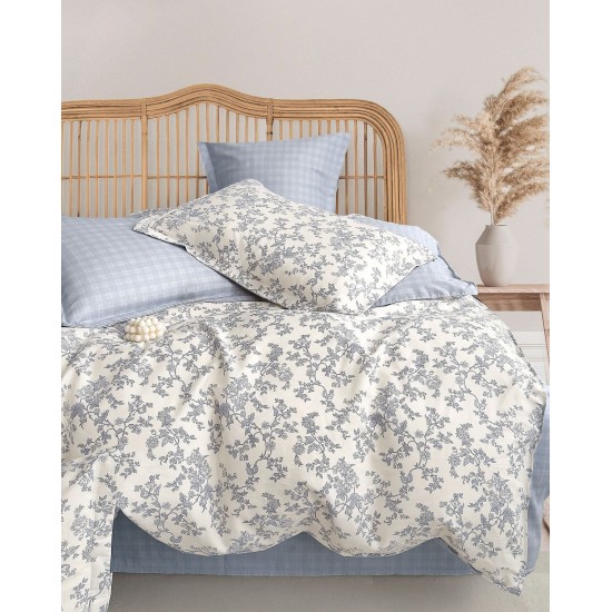 Παπλωματοθήκη Υπέρδιπλη Σετ Spirit Riley 200TC Satin Cotton Rythmos (225x250) 3Τεμ