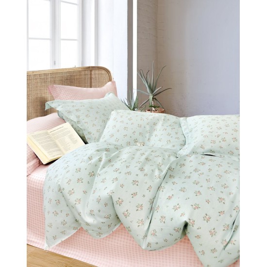 Σεντόνια Υπέρδιπλα Σετ Spirit Victoria 200TC Satin Cotton Rythmos (230x260) 4Τεμ