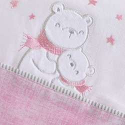 Σεντόνια Βρεφικά Κούνιας Σετ Newborn Snowball Pink Cotton Rythmos (100x160) 3Τεμ Σεντόνια Βρεφικά Κούνιας Σετ Newborn Snowball Pink Cotton Rythmos (100x160) 3Τεμ