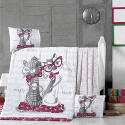 Σεντόνια Βρεφικά Κούνιας Σετ Newborn Kittens Cotton Rythmos (100x150) 3Τεμ
