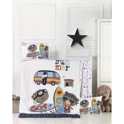 Σεντόνια Βρεφικά Κούνιας Σετ Newborn Surf Cotton Rythmos (100x150) 3Τεμ Σεντόνια Βρεφικά Κούνιας Σετ Newborn Surf Cotton Rythmos (100x150) 3Τεμ