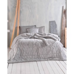 Διακοσμητική Μαξιλαροθήκη Soft Duvet Pillowcases Lotus Grey Rythmos (50x50) 1Τεμ