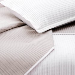 Κουβερλί Μονό Σετ Coverlet Jazz Double Face Ecru-Beige Micosatin Rythmos (160x240) 2Τεμ